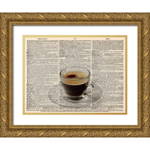 ESPRESSO Gold Ornate Wood Framed Art Print with Double Matting by Greene, Taylor