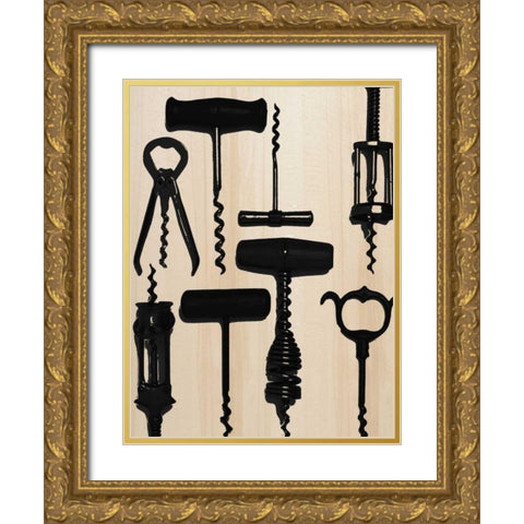 The Corks Gold Ornate Wood Framed Art Print with Double Matting by Greene, Taylor
