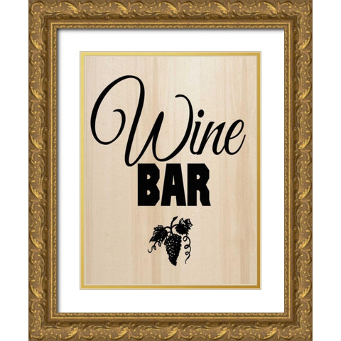 The Wine Bar Gold Ornate Wood Framed Art Print with Double Matting by Greene, Taylor