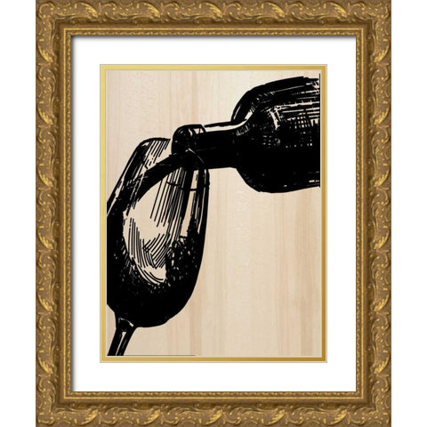 The Pour Gold Ornate Wood Framed Art Print with Double Matting by Greene, Taylor