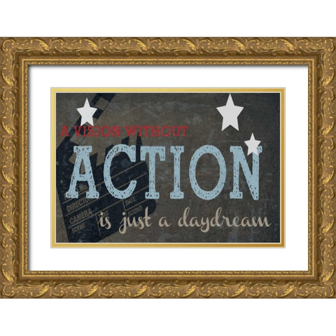 A Vision Without Action Gold Ornate Wood Framed Art Print with Double Matting by Greene, Taylor