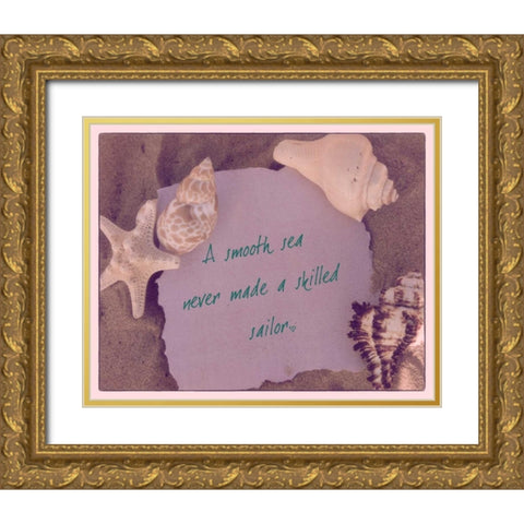 A Smooth Sea Gold Ornate Wood Framed Art Print with Double Matting by Greene, Taylor