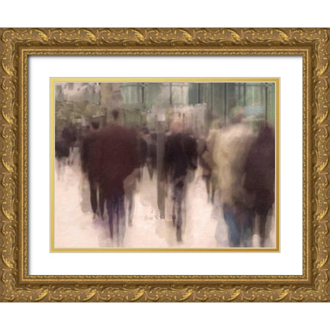 City Life Gold Ornate Wood Framed Art Print with Double Matting by Greene, Taylor