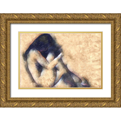 Solace Gold Ornate Wood Framed Art Print with Double Matting by Greene, Taylor