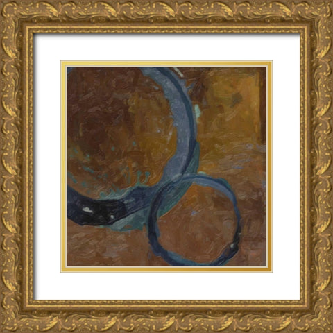 Azure Rings 1 Gold Ornate Wood Framed Art Print with Double Matting by Greene, Taylor