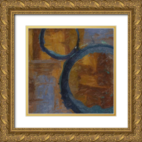 Azure Rings 2 Gold Ornate Wood Framed Art Print with Double Matting by Greene, Taylor