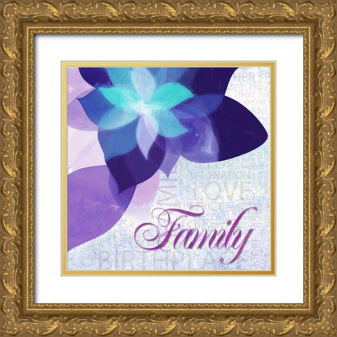 Watercolor Family Gold Ornate Wood Framed Art Print with Double Matting by Greene, Taylor