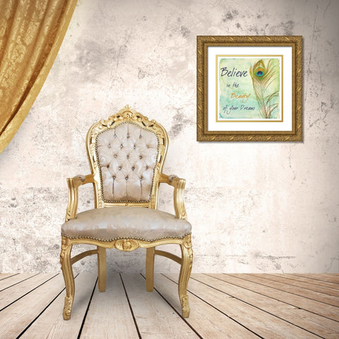 Beauty Gold Ornate Wood Framed Art Print with Double Matting by Greene, Taylor