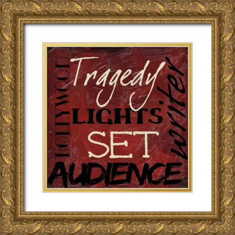 LIGHTS CAMERA ACTION_SET Gold Ornate Wood Framed Art Print with Double Matting by Greene, Taylor