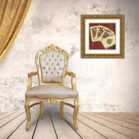 CLASSIC CARDS Gold Ornate Wood Framed Art Print with Double Matting by Greene, Taylor