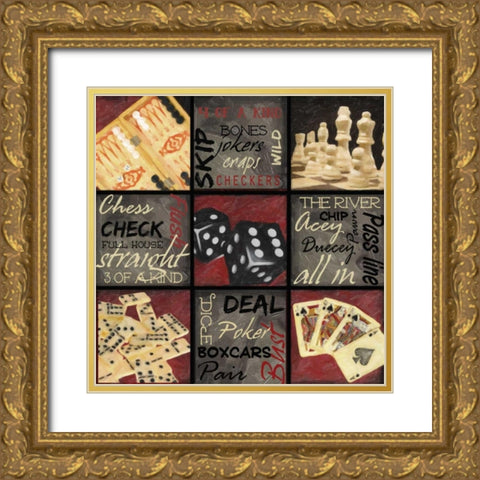 CLASSIC GAMES A Gold Ornate Wood Framed Art Print with Double Matting by Greene, Taylor