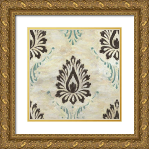 Medallion 2 Gold Ornate Wood Framed Art Print with Double Matting by Greene, Taylor