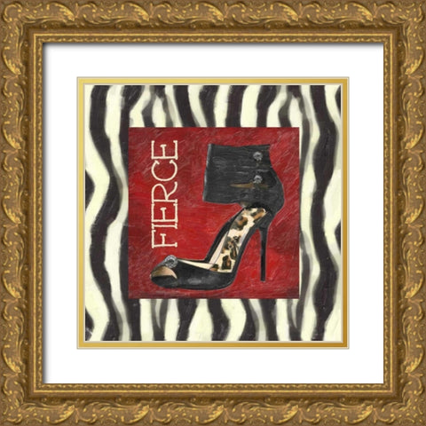 FIERCE SHOE A1 Gold Ornate Wood Framed Art Print with Double Matting by Greene, Taylor
