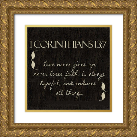 Love in Beige Gold Ornate Wood Framed Art Print with Double Matting by Greene, Taylor
