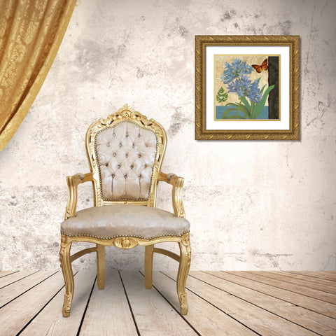 FLORAL I Gold Ornate Wood Framed Art Print with Double Matting by Greene, Taylor
