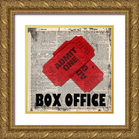 BOX OFFICE Gold Ornate Wood Framed Art Print with Double Matting by Greene, Taylor