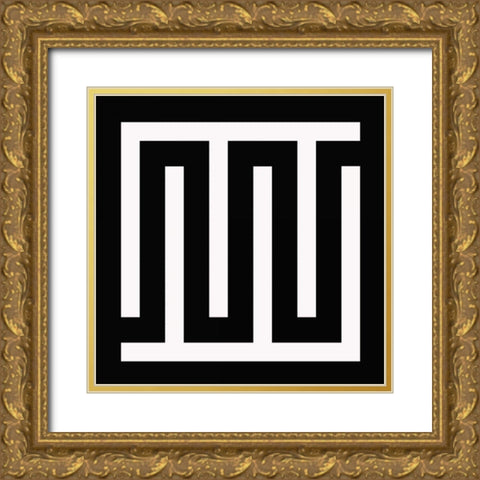 LABYRINTH IV G Gold Ornate Wood Framed Art Print with Double Matting by Greene, Taylor