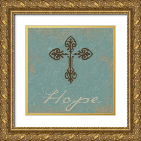 Hope Gold Ornate Wood Framed Art Print with Double Matting by Greene, Taylor