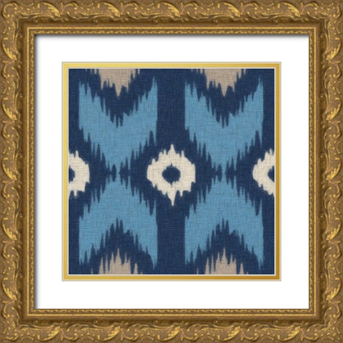 IKAT III Gold Ornate Wood Framed Art Print with Double Matting by Greene, Taylor