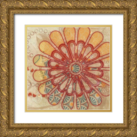 FLORA TRANCE III Gold Ornate Wood Framed Art Print with Double Matting by Greene, Taylor