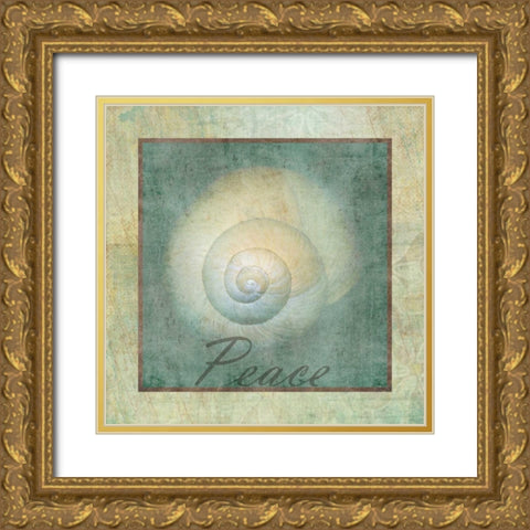 PEACE  Gold Ornate Wood Framed Art Print with Double Matting by Greene, Taylor