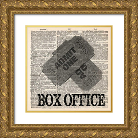 BOX OFFICE Gold Ornate Wood Framed Art Print with Double Matting by Greene, Taylor