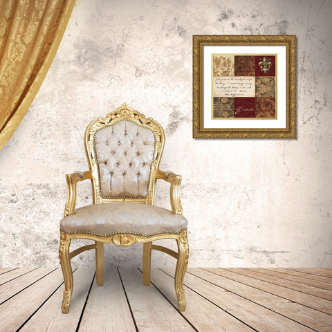 GOD GRANT ME Gold Ornate Wood Framed Art Print with Double Matting by Greene, Taylor