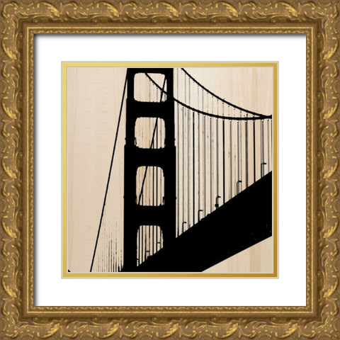 San Fran Gold Ornate Wood Framed Art Print with Double Matting by Greene, Taylor