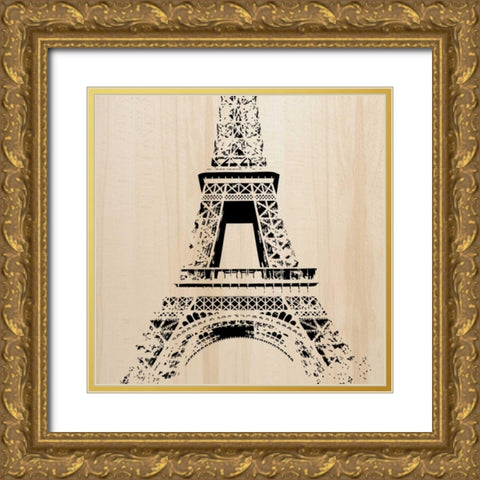 Paris Gold Ornate Wood Framed Art Print with Double Matting by Greene, Taylor