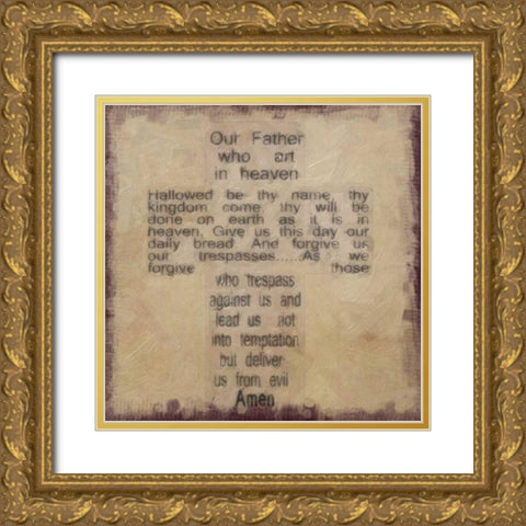 OUR FATHER Gold Ornate Wood Framed Art Print with Double Matting by Greene, Taylor