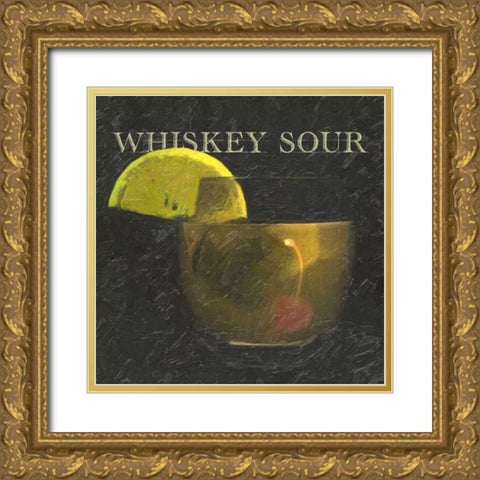 WHISKEY SOUR BLK Gold Ornate Wood Framed Art Print with Double Matting by Greene, Taylor
