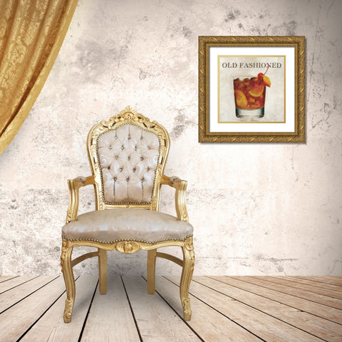 OLD FASHIONED Gold Ornate Wood Framed Art Print with Double Matting by Greene, Taylor