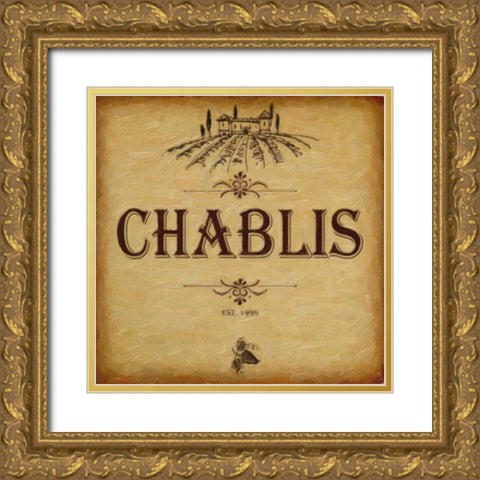 CHABLIS Gold Ornate Wood Framed Art Print with Double Matting by Greene, Taylor
