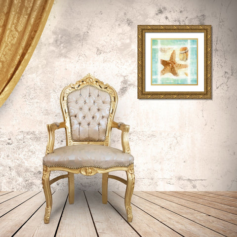 Escape Shells Gold Ornate Wood Framed Art Print with Double Matting by Greene, Taylor