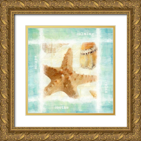 Escape Shells Gold Ornate Wood Framed Art Print with Double Matting by Greene, Taylor