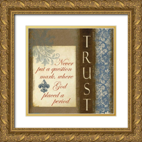 QUESTION MARK Gold Ornate Wood Framed Art Print with Double Matting by Greene, Taylor