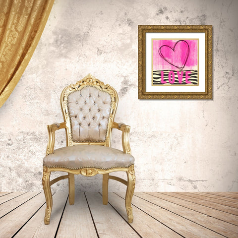 Sketch Love Gold Ornate Wood Framed Art Print with Double Matting by Greene, Taylor