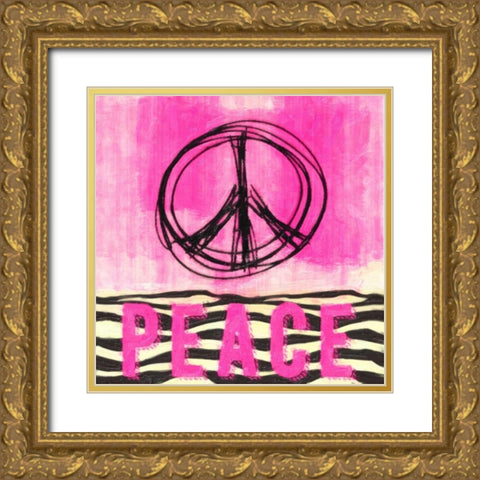 Sketch Peace Gold Ornate Wood Framed Art Print with Double Matting by Greene, Taylor