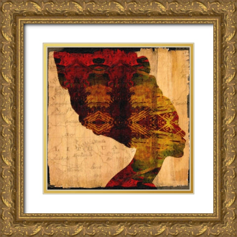 Nubian Queen I Gold Ornate Wood Framed Art Print with Double Matting by Greene, Taylor