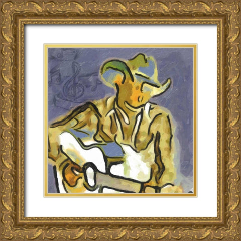 Tennesse Blues Gold Ornate Wood Framed Art Print with Double Matting by Greene, Taylor