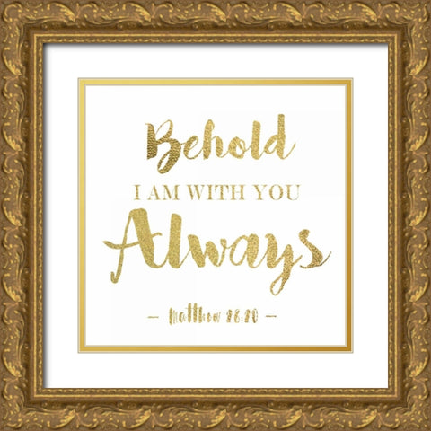 Behold Gold Ornate Wood Framed Art Print with Double Matting by Greene, Taylor