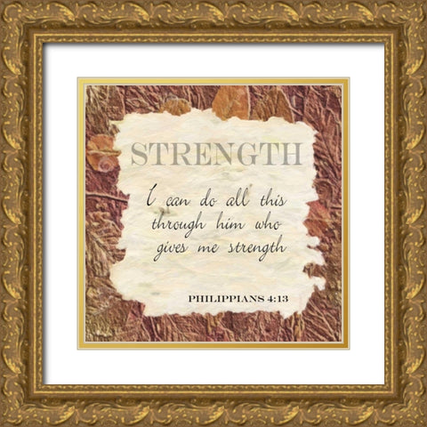 Strength ver B Gold Ornate Wood Framed Art Print with Double Matting by Greene, Taylor