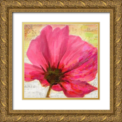 Red Poppy II Gold Ornate Wood Framed Art Print with Double Matting by Greene, Taylor