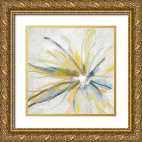 Contempo Daisy Gold Ornate Wood Framed Art Print with Double Matting by Greene, Taylor