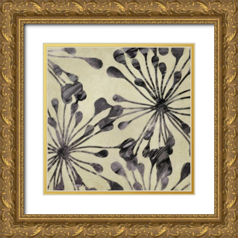 Floral Burst I Gold Ornate Wood Framed Art Print with Double Matting by Greene, Taylor