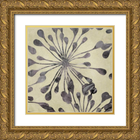 Floral Burst II Gold Ornate Wood Framed Art Print with Double Matting by Greene, Taylor