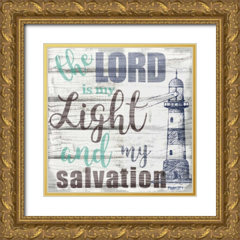 The Lord Is My Light Gold Ornate Wood Framed Art Print with Double Matting by Greene, Taylor