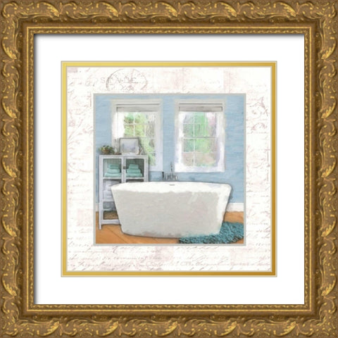 Modern Bath II Gold Ornate Wood Framed Art Print with Double Matting by Greene, Taylor