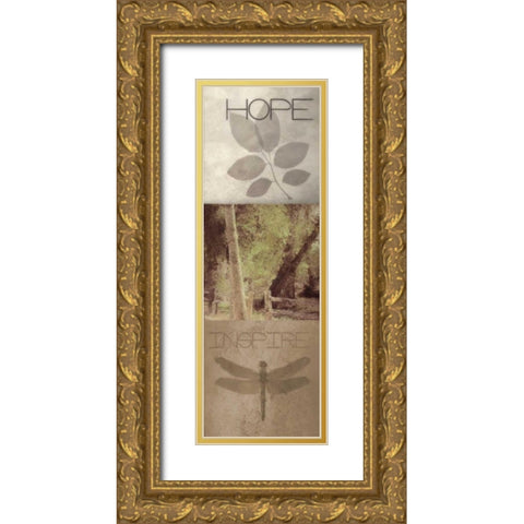 SIlhouette Beauty  C Gold Ornate Wood Framed Art Print with Double Matting by Greene, Taylor