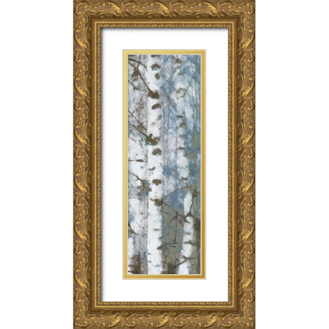 Birch Scape 3 Gold Ornate Wood Framed Art Print with Double Matting by Greene, Taylor